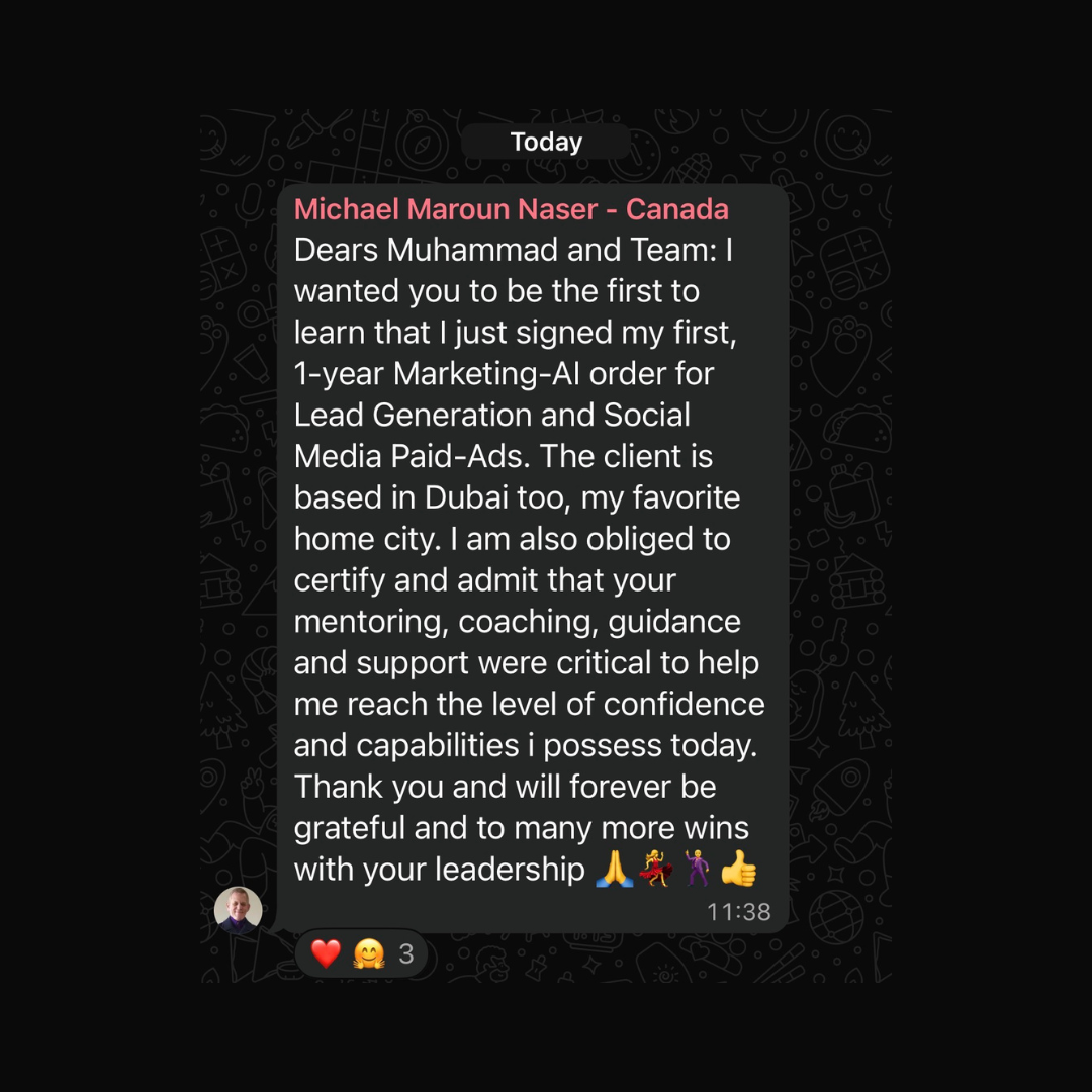 Michael Maroun Naser: signed his first one-year AI marketing contract